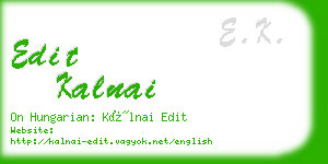 edit kalnai business card